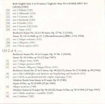 4CD/Dobozkészlet Walter Gieseking: Konzertmitschnitte U. Rundfunkaufnahmen / Public Performances And Broadcasts (From The Collection Of Deutsches Rundfunkarchiv)