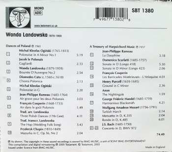 CD Wanda Landowska: Dances Of Ancient Poland • A Treasury Of Harpsichord Music