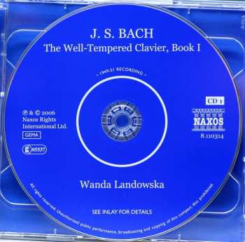 2CD Johann Sebastian Bach: The Well-Tempered Clavier, Book I 