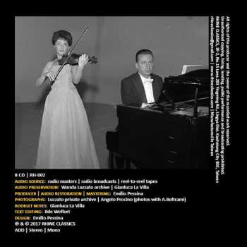 8CD/Dobozkészlet Wanda Luzzato: The Art Of Violin 2 - 1955-1979 Unreleased Recordings LTD