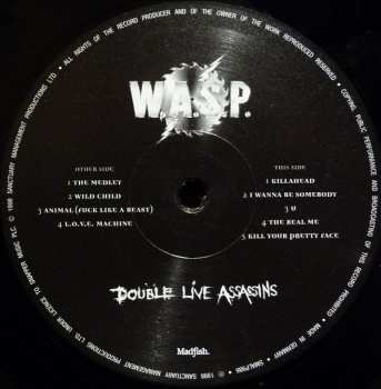 2LP W.A.S.P.: Double Live Assassins