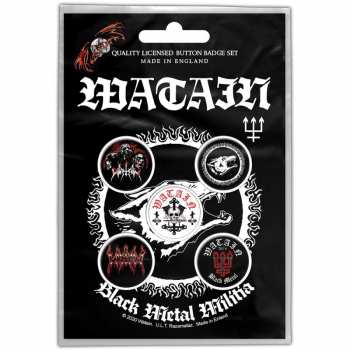 Merch Watain: Kitűző készlet Black Metal Militia
