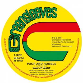Album Wayne Wade: Poor And Humble / Babylonian 