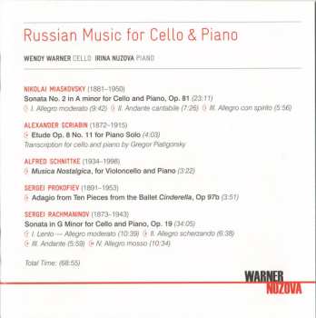 CD Wendy Warner: Russian Music For Cello & Piano