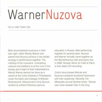 CD Wendy Warner: Russian Music For Cello & Piano