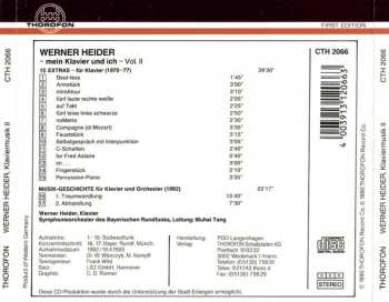 CD Werner Heider: - Mein Klavier Und Ich - Vol. 2