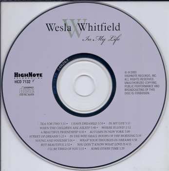 CD Wesla Whitfield: In My Life