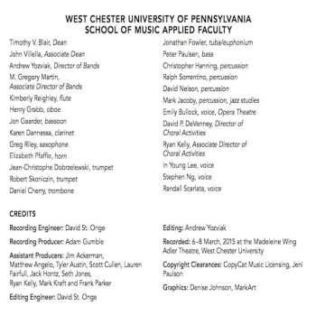 CD West Chester University Wind Ensemble: Like A Moth To A Flame