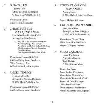 2CD Westminster Choir: An Evening Of Readings And Carols - The 30th Anniversary Live Recording