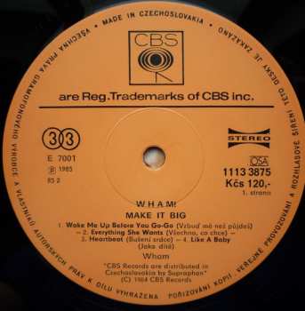 LP Wham!: Make It Big
