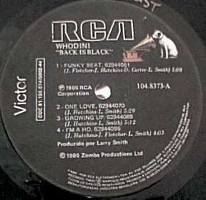 LP Whodini: Back In Black