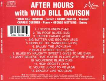 CD Wild Bill Davison: After Hours With Wild Bill Davison