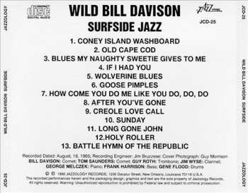 CD Wild Bill Davison: Surfside Jazz