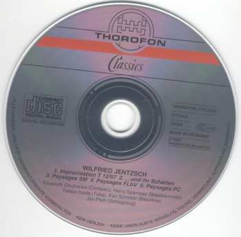 CD Wilfried Jentzsch: Paysages (Natur - Instrumental - Computerklänge)
