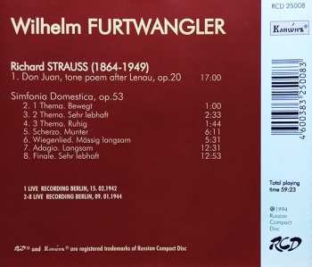 CD Berliner Philharmoniker: Strauss: Don Juan, Tone Poem After Lenau, Op.20. Simfonia Domestica, Op.53