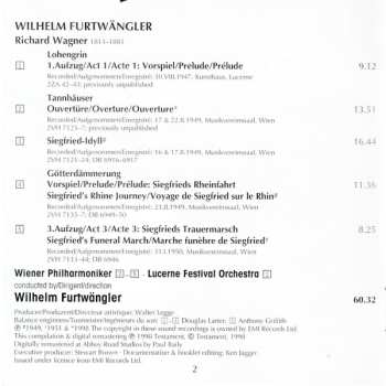 CD Wilhelm Furtwängler:  Furtwängler Conducts Wagner