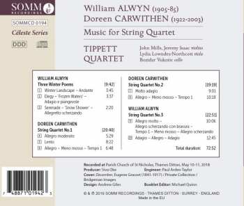 CD Tippett Quartet: Music For String Quartet
