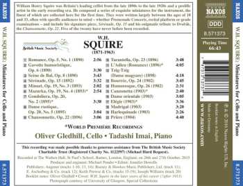 CD William Henry Squire: Miniatures For Cello And Piano