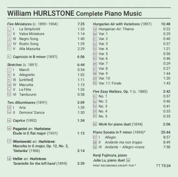 CD William Hurlstone: Complete Piano Music