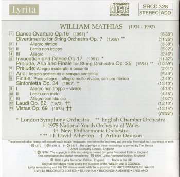 CD The London Symphony Orchestra: William Mathias: Dance Overture / Divertimento / Invocation And Dance / Prelude, Aria And Finale / Sinfonietta / Laudi / Vistas