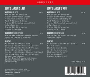CD William Shakespeare: Love's Labours Lost & Love's Labour's Won - Music & Speeches