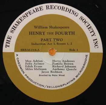 4LP/Dobozkészlet William Shakespeare: Henry The Fourth Part Two