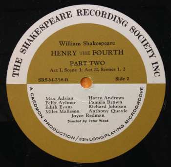 4LP/Dobozkészlet William Shakespeare: Henry The Fourth Part Two
