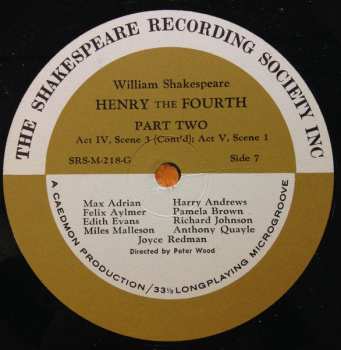 4LP/Dobozkészlet William Shakespeare: Henry The Fourth Part Two