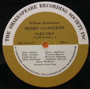 4LP/Dobozkészlet William Shakespeare: Henry The Fourth Part Two