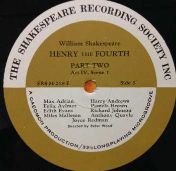 4LP/Dobozkészlet William Shakespeare: Henry The Fourth Part Two