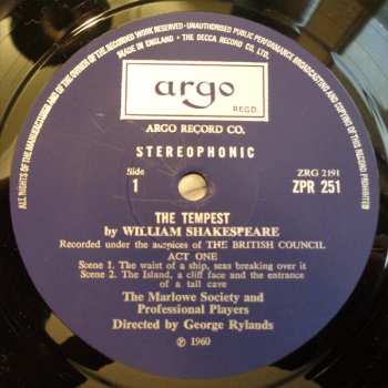3LP/Dobozkészlet William Shakespeare: The Tempest