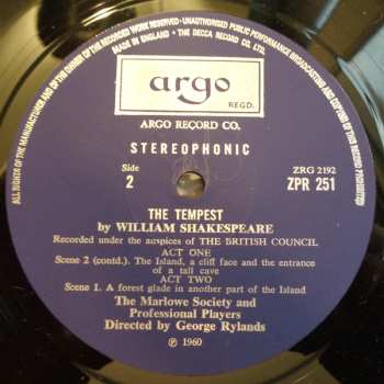 3LP/Dobozkészlet William Shakespeare: The Tempest