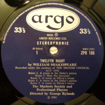 3LP/Dobozkészlet William Shakespeare: Twelfth Night