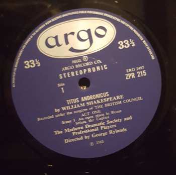 3LP/Dobozkészlet William Shakespeare: Titus Andronicus 