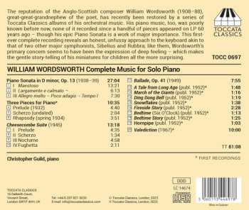 CD William Wordsworth: Complete Music For Solo Piano