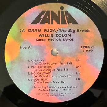 LP Willie Colón: Wanted By FBI / The Big Break - La Gran Fuga