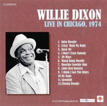 CD Willie Dixon: Live In Chicago, 1974