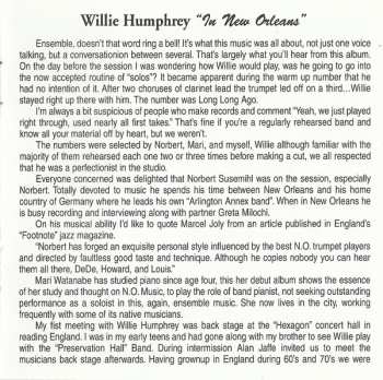 CD Willie Humphrey: In New Orleans