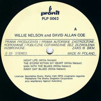LP Willie Nelson: Willie And David