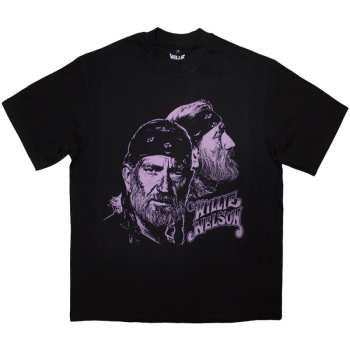 Merch Willie Nelson: Oversized Póló Purple Graphic
