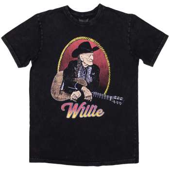 Merch Willie Nelson: Stone Wash Póló Lasso Portrait