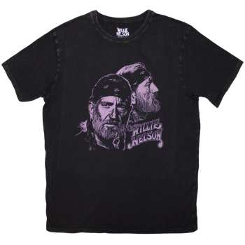 Merch Willie Nelson: Stone Wash Póló Purple Graphic