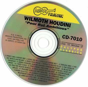 CD Wilmoth Houdini: Poor But Ambitious - Calypso Classics