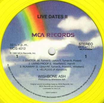 2LP Wishbone Ash: Live Dates Volume Two LTD | CLR