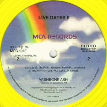 2LP Wishbone Ash: Live Dates Volume Two LTD | CLR