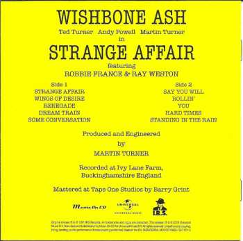 CD Wishbone Ash: Strange Affair