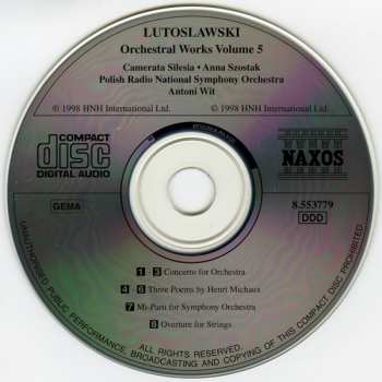 CD Antoni Wit: Orchestral Works, Vol. 5