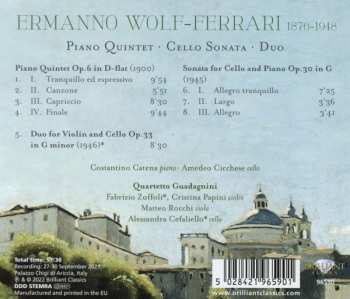 CD Ermanno Wolf-Ferrari: Piano Quintet · Cello Sonata · Duo