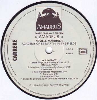 2LP Wolfgang Amadeus Mozart: Amadeus (Bande Originale Du Film) (2xLP)
