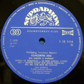 LP Wolfgang Amadeus Mozart: Bella Mia Fiamma Addio